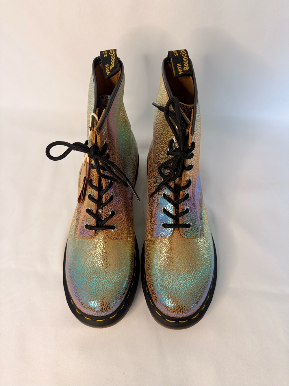 🔥Brand new Dr. Martens 1460 Size 10 Holographic Rainbow Boots Size 10L with tags